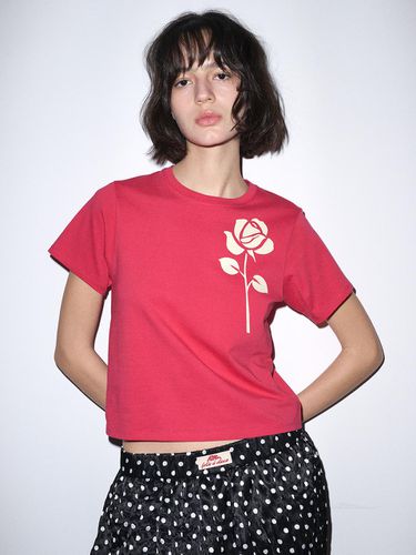 SLIM TSHIRT UNE ROSE_RED - MARDI MERCREDI - Modalova