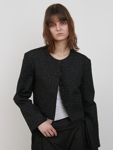 REVERSIBLE JACQUARD JACKET [BLACK] - LOW TIDE - Modalova