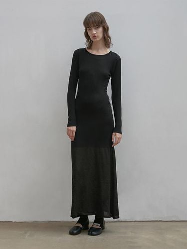 BLEND KNIT MAXI DRESS [BLACK] - LOW TIDE - Modalova