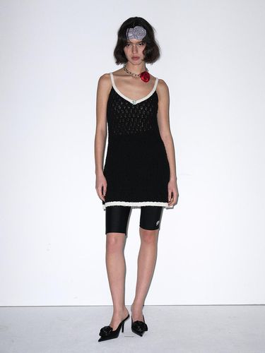 KNIT SLIP DRESS 01.ROSE_BLACK - MARDI MERCREDI - Modalova