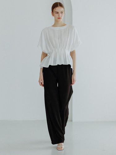 LACE BANDING PANTS BLACK - GIEMAR - Modalova