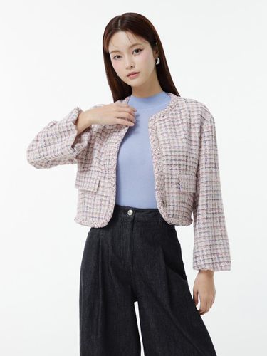 It MICHAA Weaving Tweed Jacket ITN9WJK700 (PINK) - itMICHAA - Modalova