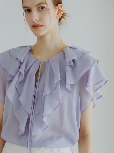 FRILL BLOUSE - PURPLE - GIEMAR - Modalova