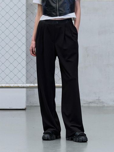 Lettering Banded Waist Wide Pants JYPT02AC - Jucy Judy - Modalova