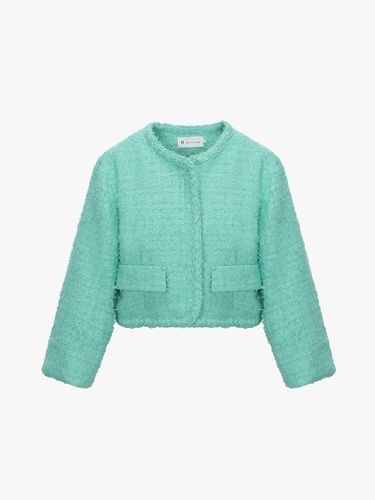 It MICHAA Weaving Tweed Jacket ITN9WJK70A (GREEN) - itMICHAA - Modalova