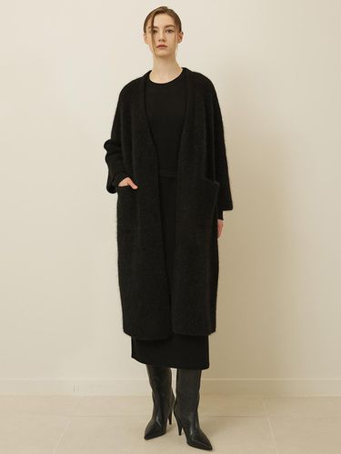 Mohair V Neck Long Cardigan Black - Mare di mari - Modalova