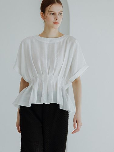 WAIST POINT BLOUSE - WHITE - GIEMAR - Modalova