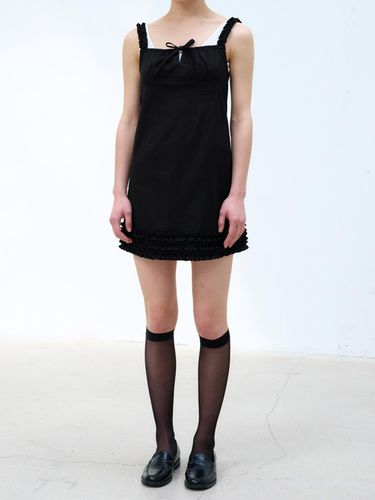 FRILL MINI DRESS (BLACK) - Burmula - Modalova