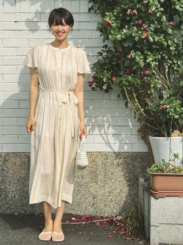 SUMMER LONG DRESS BEIGE - GIEMAR - Modalova