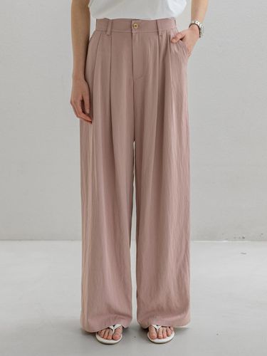 Pintuck Color Wide Pants - NONANDNON - Modalova