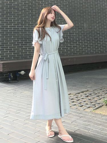 SUMMER LONG DRESS SKY BLUE - GIEMAR - Modalova