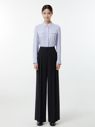 It MICHAA Two Tuck Wide Pants ITN9WPT710 (BLACK) - itMICHAA - Modalova