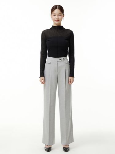 It MICHAA One-tuck pants with button points ITN9WP - itMICHAA - Modalova