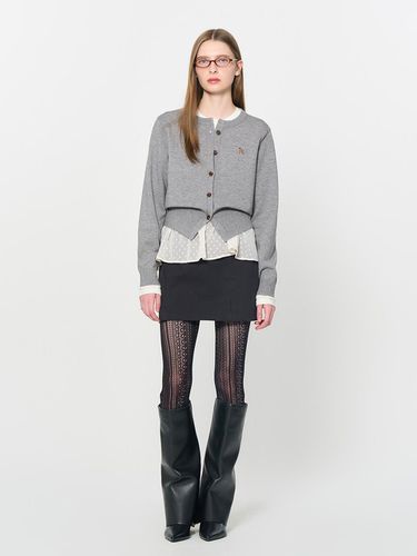 Essential Crewneck Cardigan [GREY] / WBD3L04501 - GENERAL IDEA - Modalova