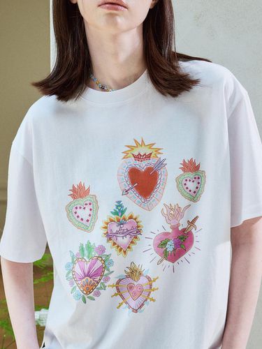 DTP Fork Hearts Short Sleeve Tee White - CPGN - Modalova