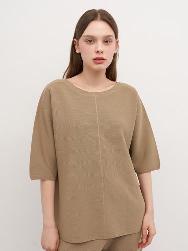 Wholegarment Relaxed Fit Round Neck Knit Top - SEKANSKEEN - Modalova