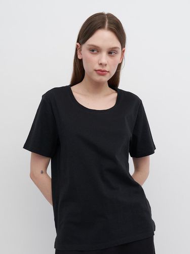 Linen U-neck short-sleeved T-shirt - SEKANSKEEN - Modalova