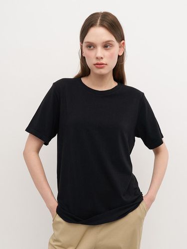 Sufima Cotton Round Neck Basic Short Sleeve Tee - SEKANSKEEN - Modalova