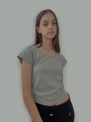 SALT Label] TANIA COTTON T-SHIRT_GRAY - Studio Salt - Modalova