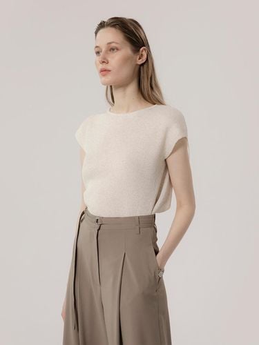 Bun cap sleeve knit beige - MOMET - Modalova