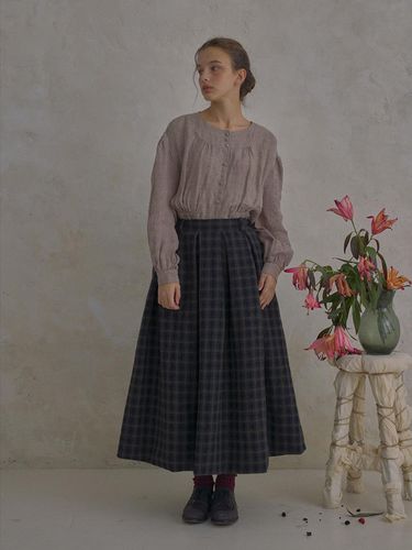 Donna check wool skirt - JAMMER - Modalova