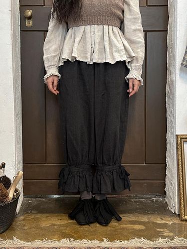 Linen warm-up frilled pants - JAMMER - Modalova