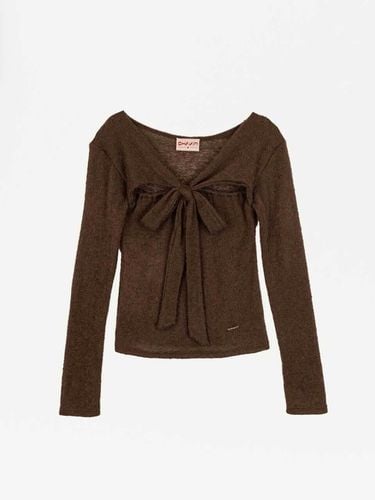 WOOLY RIBBON TOP _CHOCOLATE - SHAKIRI - Modalova