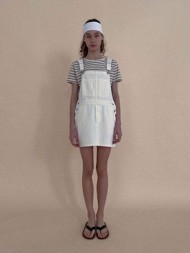 SALT Label] DENIM SKIRT OVERALL_WHITE - Studio Salt - Modalova