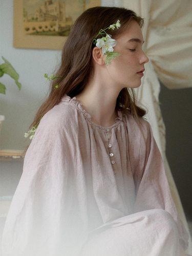 Lumiere linen dress - misty rose - JAMMER - Modalova