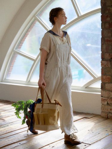 Mabel linen overall - natural - JAMMER - Modalova