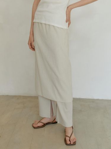 SLIT JERSEY PANTS LIGHT BEIGE - UNNOUT - Modalova