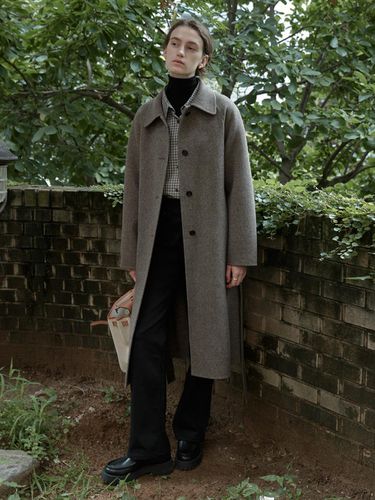 Handmade herringbone belt coat () - STEP AROUND - Modalova