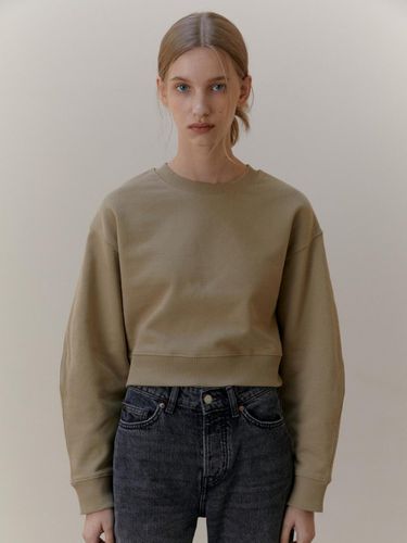 CURVED SLEEVE TERRY SWEATSHIRT SAGE - UNNOUT - Modalova