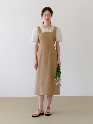 COTTON SUSPENDER DRESS BEIGE - UNNOUT - Modalova