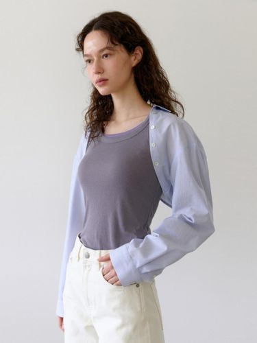 STRIPE SHIRT BOLERO SKY - UNNOUT - Modalova