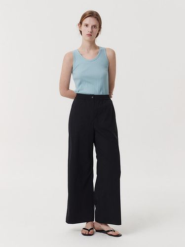 WIDE BANDING PANTS (BLACK) - EAAH - Modalova