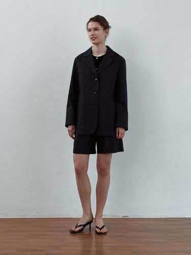 Set-up wide pocket casual jacket [D/NAVY] - STEP AROUND - Modalova