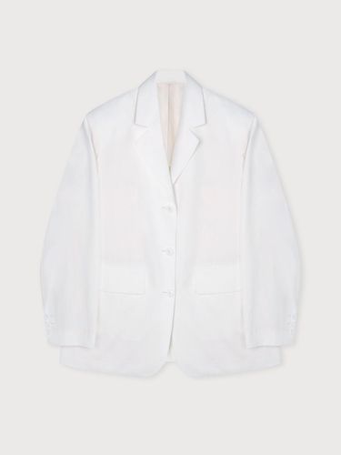 OVERFIT LINEN JACKET (WHITE) - Ethos - Modalova