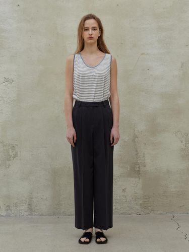 PLAIN WIDE PANTS CHARCOAL - UNNOUT - Modalova