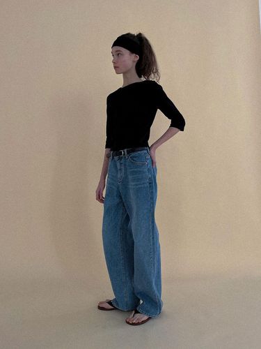 SALT Label] BASIC STRAIGHT DENIM PANTS - Studio Salt - Modalova