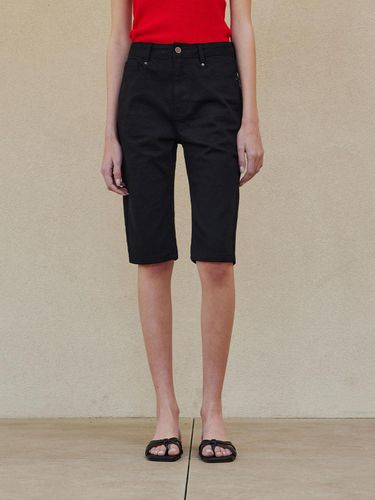 Slim fit short black jean_Black - STEP AROUND - Modalova