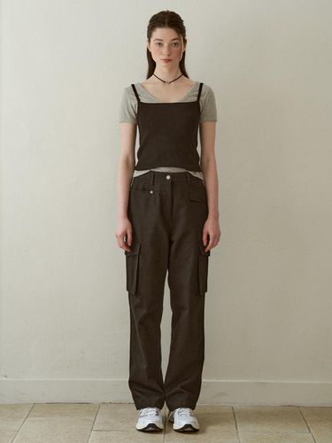 Letter Pocket Cargo Pants (Black) - J`ASP - Modalova