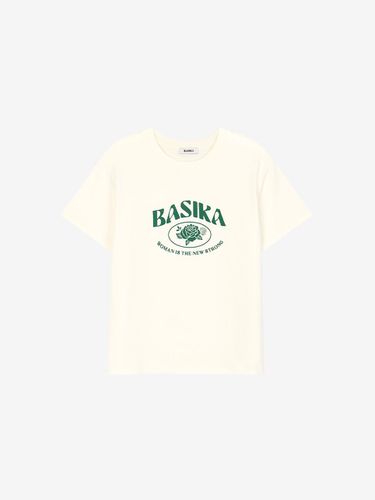 Rose Printed T-Shirt - BASIKA - Modalova