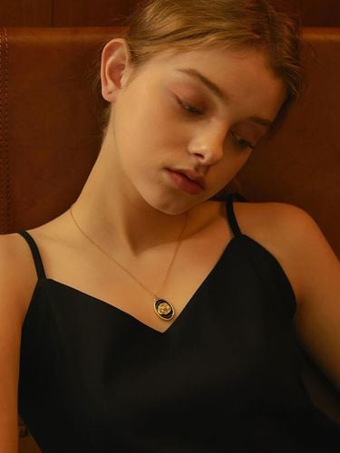 Black rose necklace 16k gold plating / silver 925 - KINDABABY - Modalova