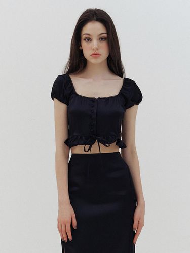 Baby black semi crop blouse - KINDABABY - Modalova