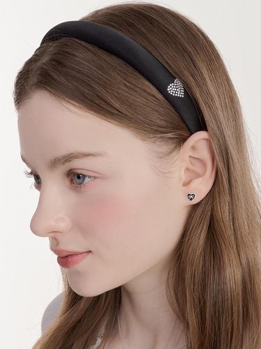 Double heart cubic hairband_black - ENGBROX - Modalova