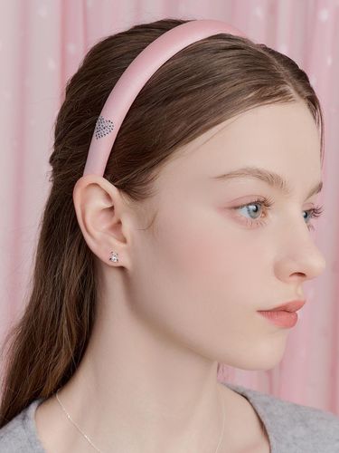 Double heart cubic hairband_pink - ENGBROX - Modalova