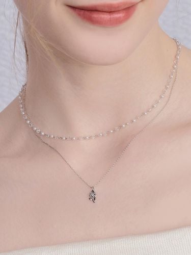 Glossy rose layered necklace - ENGBROX - Modalova