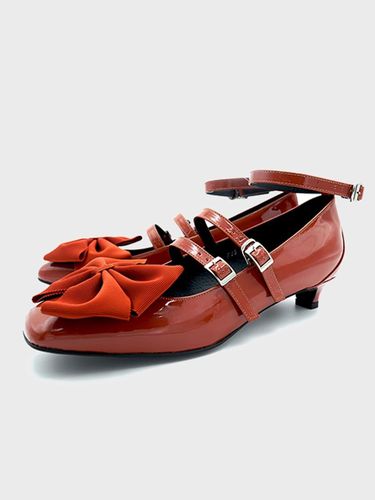 Lizzle Mary-Jane Flats GLOSSY RED - yieyie - Modalova