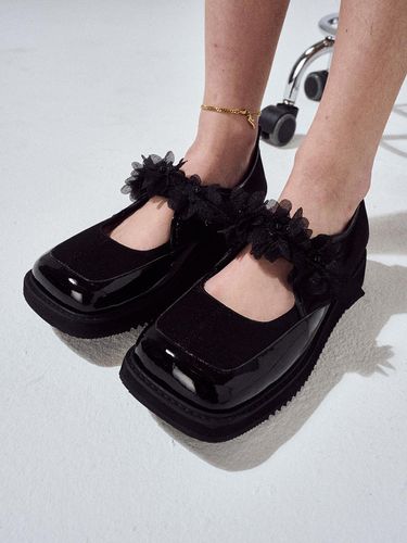 Flower Martha Platform Mary-jane BLACK - yieyie - Modalova